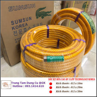 DÂY XỊT RỬA XE CAO ÁP ,DÂY CÁ SẤU ,Dây hơi 3 lớp loại tốt sản xuất theo công nghệ KOREA