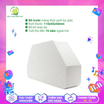 Bít trước ống thủy canh lục giác, bít kín, chất liệu nhựa uPVC cực bền