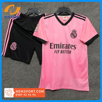Áo Đá Bóng CLB Real Marid Màu Hồng Mới 2022, Áo Đá Banh Real Marid Màu Hồng Mới 2022