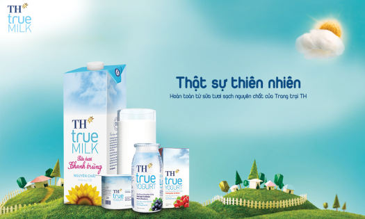 Lốc 4 hộp sữa TH TRUE MILK ít đường 110ml