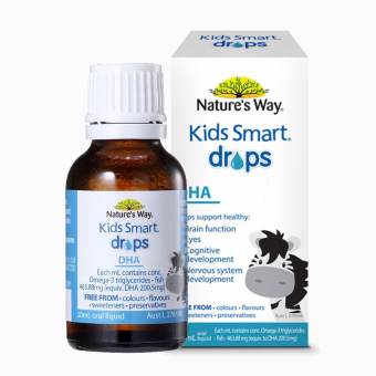 Bổ sung DHA dạng nhỏ giọt cho trẻ sơ sinh Natures way Kid Smart Drop 20ml
