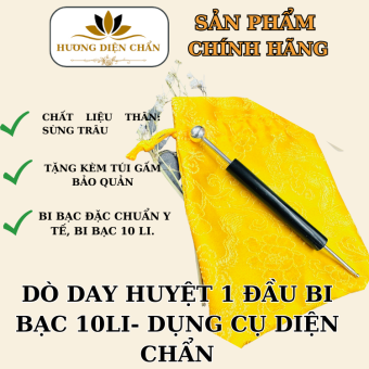 Dò Day Bạc 1 đầu 10li Thân Sừng Trâu - Dụng Cụ Diện Chẩn