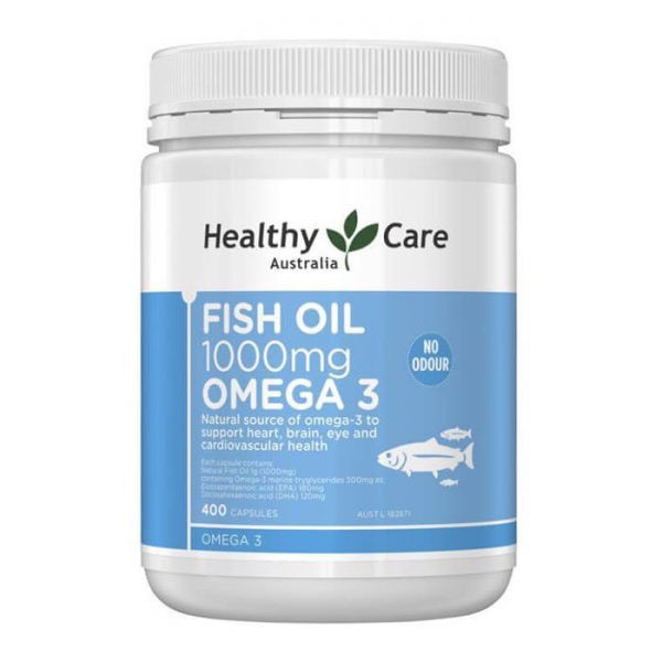 Viên uống Dầu cá tự nhiên Fish Oil Healthy Care Omega 3 1000mg 400 viên
