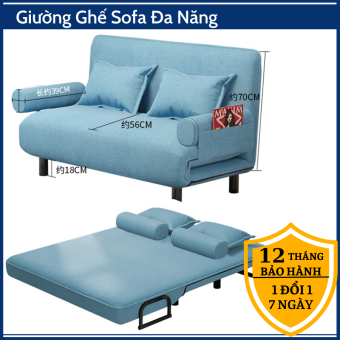 Sofa Bed Giá Rẻ - Giường sofa gấp gọn, giường ngủ thông minh, ghế sofa giường nằm đa năng 1m5x1m9 + Tặng 2 gối