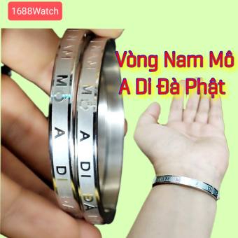 Vòng khắc chữ  Nam Mô A Di Đà Phật Mạ Bạc không rỉ sét không đen,vòng nam mô a di đà phật