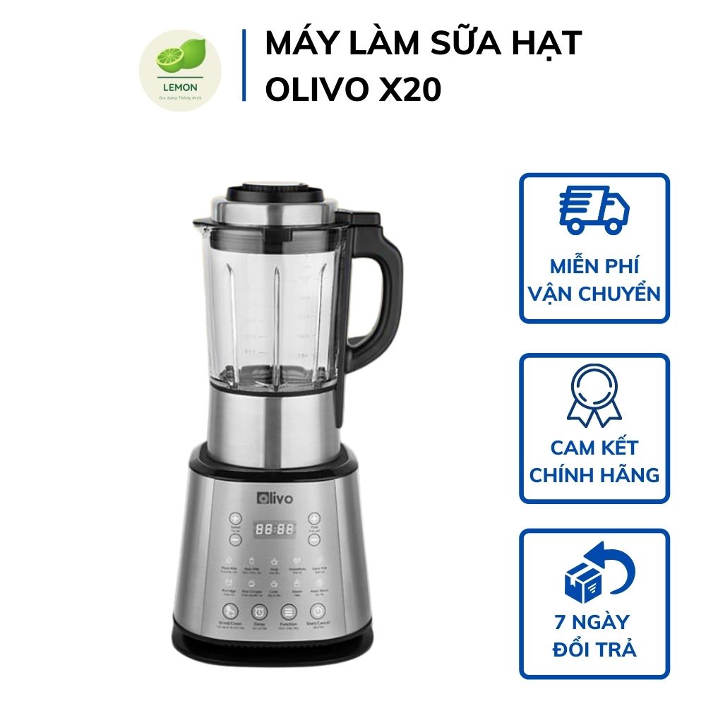 Máy làm sữa hạt olivo x20 thông minh - máy làm sữa đậu nành, sữa ngô,... tại nhà