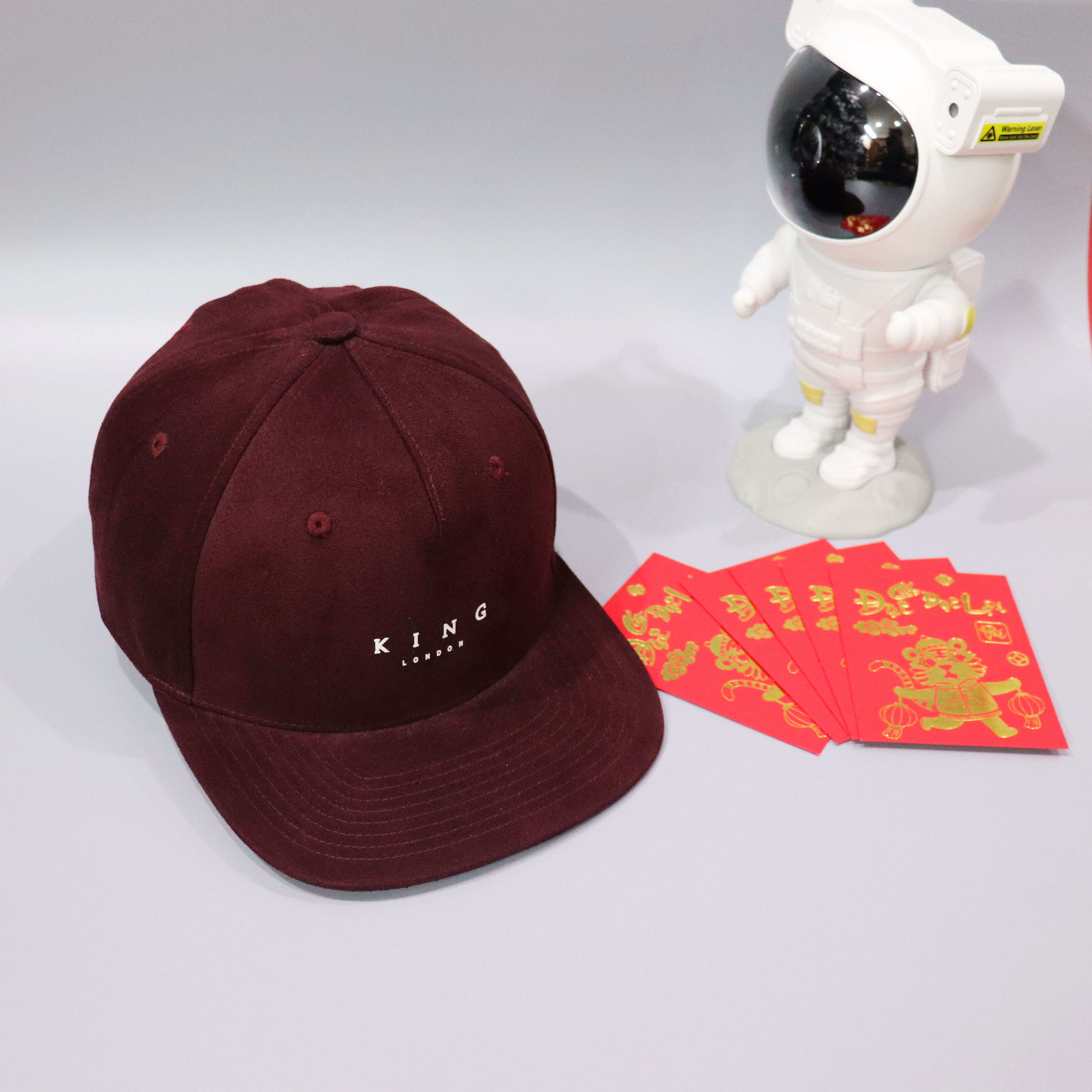 Nón Snapback- Nón Kết  The King Full Da Lộn Đỏ Đô Đẳng Cấp Nhà Vua.
