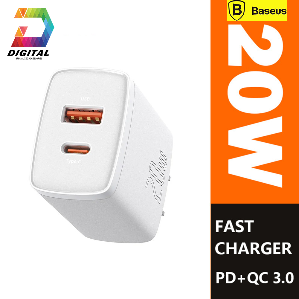 Củ sạc nhanh đa năng baseus pd 20w compact