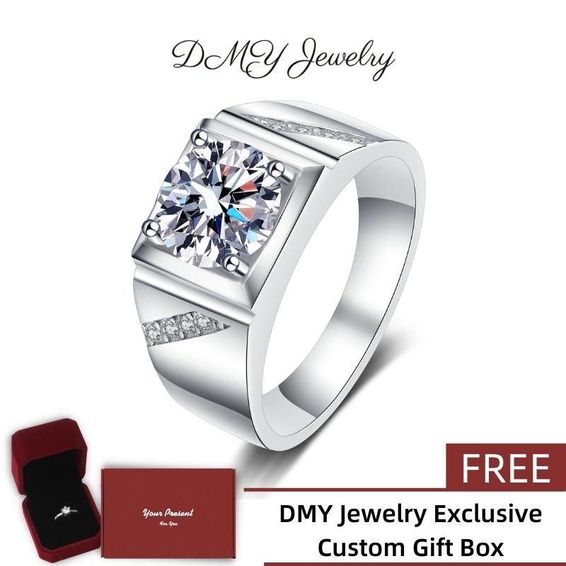 DMY Jewelry Diamond Ring For Women/Moisanite Ring/Moissanite Diamond Ring/Moissanite Jewelry/Woman Jewellery Ring/925 Silver Ring/Silver Ring Women/Moissanite Ring Gra/Moissanite Ring 0.5 Caret/Men's Classic Design Rings