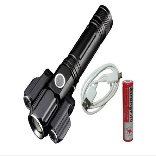 Đèn pin cầm tay 3 PHA 3 Bóng Led SIÊU SÁNG Xoay 360 Độ + Pin sạc 18650 cao cấp 6800mAh, Đèn led siêu sáng 3 bóng CHỐNG NƯỚC