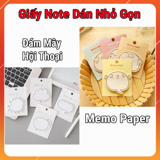 Giấy Note Sticky Đáng Yêu/Giấy Ghi Chú Hội Thoại, Đám Mây/Giấy Nhớ Đẹp Giá Sỉ