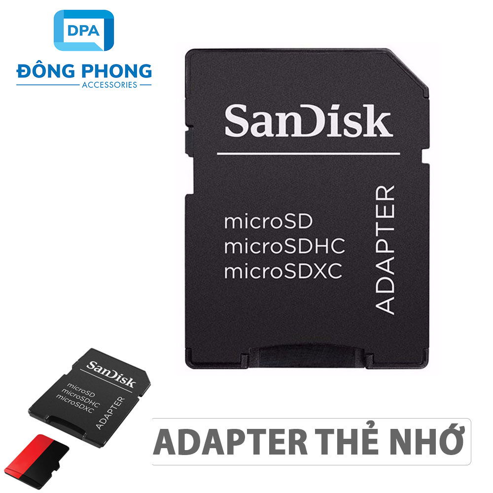 Adapter thẻ nhớ sandisk chuyển đổi thẻ nhớ micro sd sang thẻ nhớ sd chính hãng