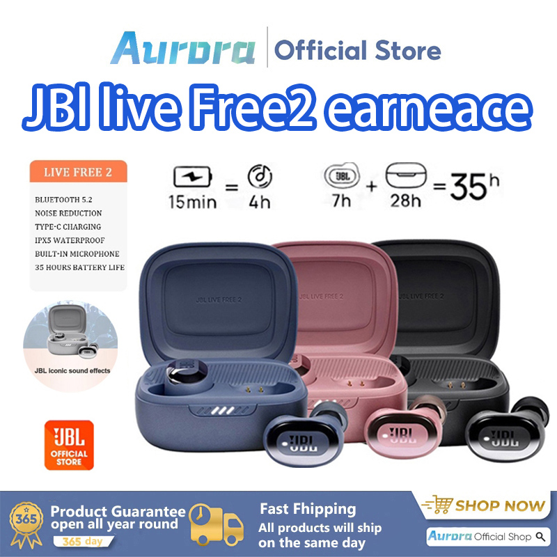 ❤SG Stock❤ JBL Live Free2 Wireless Bluetooth Earphone Active Noise Cancelling Headset IPX5 Waterproof Earpeace with Mic