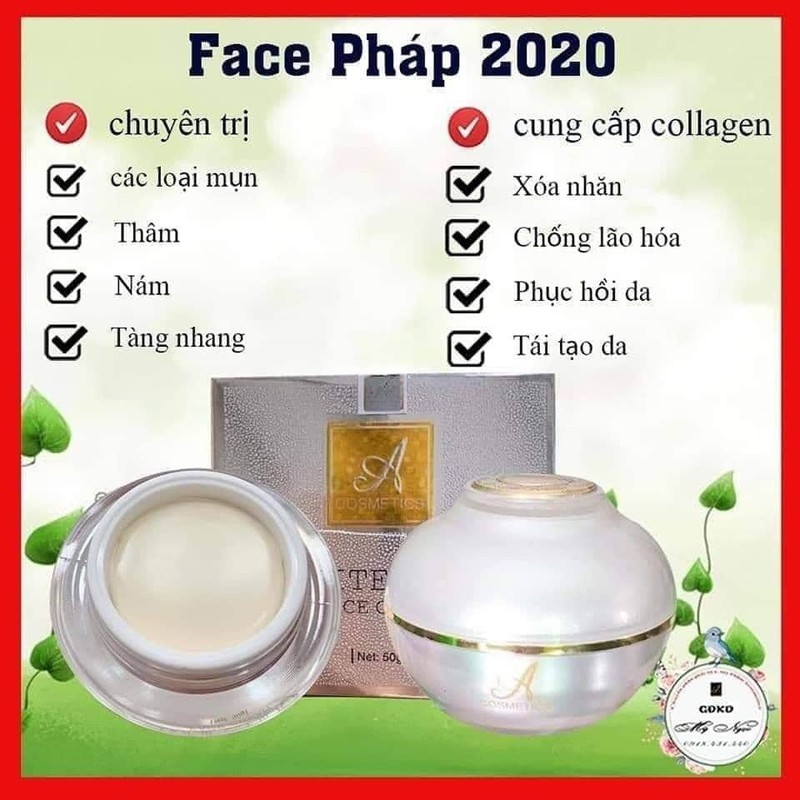 Kem dưỡng trắng da mặt face pháp – whitening face cream