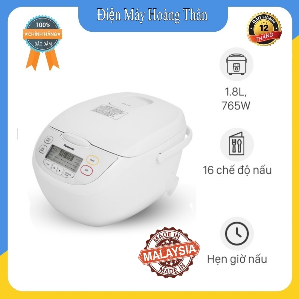 Nồi cơm điện tử panasonic 1.8 lít sr-cl188wra hàng chính hãng bảo hành 12 tháng