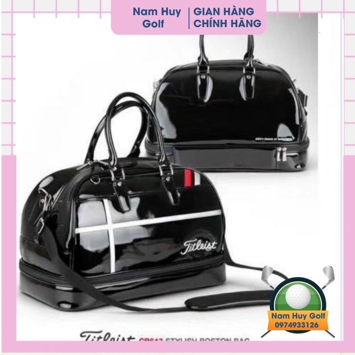 💥chính hãng💥túi đựng quần áo golf titleist boston - titleist boston golf bag - túi đựng quần áo golf titleist, giá tốt, kích thước: 50x 25 x 30cm - màu đen/trắng⚡nam huy golf⚡