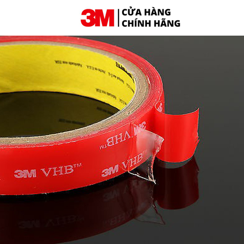 Băng keo cường lực 2 mặt 3M VHB 4910- màu trắng trong dày 1mm - Dán đồ chơi xe hơi, logo, linh kiện nhựa, ... nhiều size