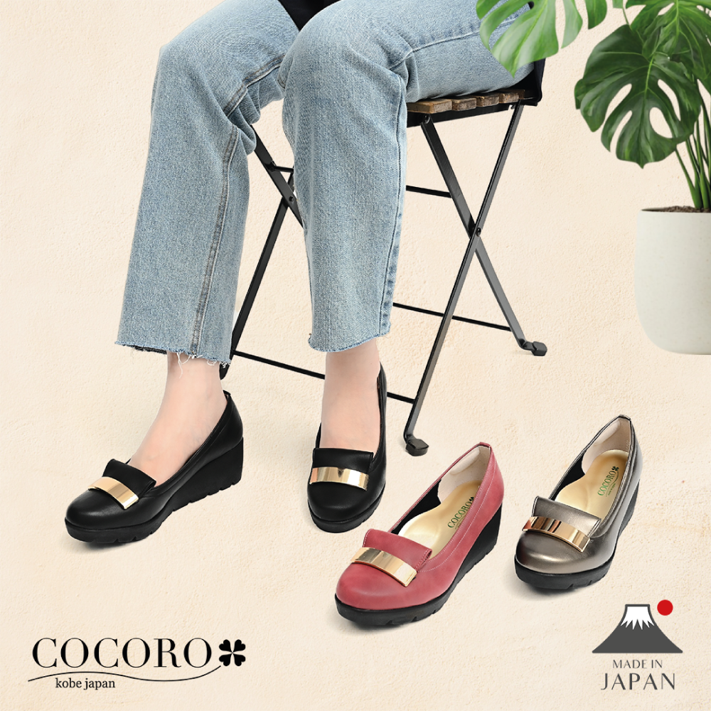 ☆COCORO☆ COCORO Japanese Shoes Store] COCORO 3087 Stable Heel Crystal Glass