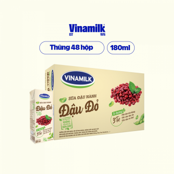Thùng 48 hộp Sữa đậu nành Vinamilk hạt đậu đỏ