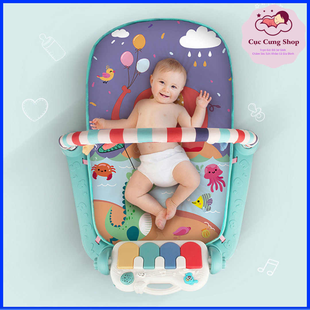 Thảm Nhạc Cho Bé, Thảm nhạc nằm chơi cho bé hình thú ngộ nghĩnh