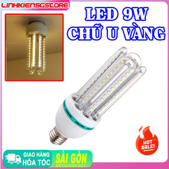BÓNG ĐÈN LED 9W ÁNH SÁNG VÀNG CHỮ U- NGUỒN 220V