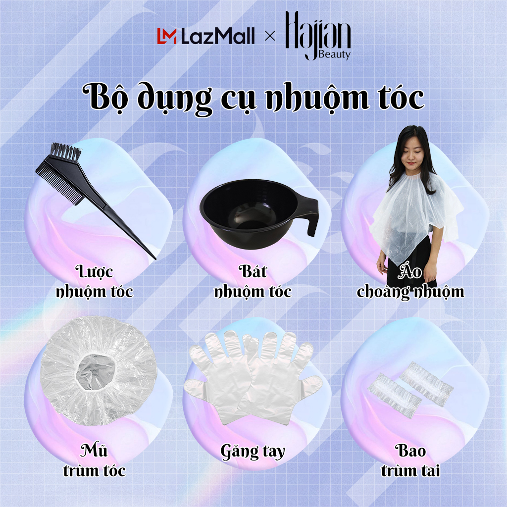 Bộ dụng cụ nhuộm tóc cao cấp - Hajian Beauty