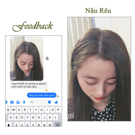 Thuốc nhuộm tóc màu NÂU RÊU lên từ level 5 ( Tặng trợ nhuộm ) Màu nhuộm tóc tại nhà tone rêu