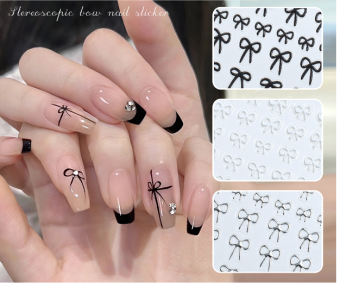 sticker nơ trang trí móng