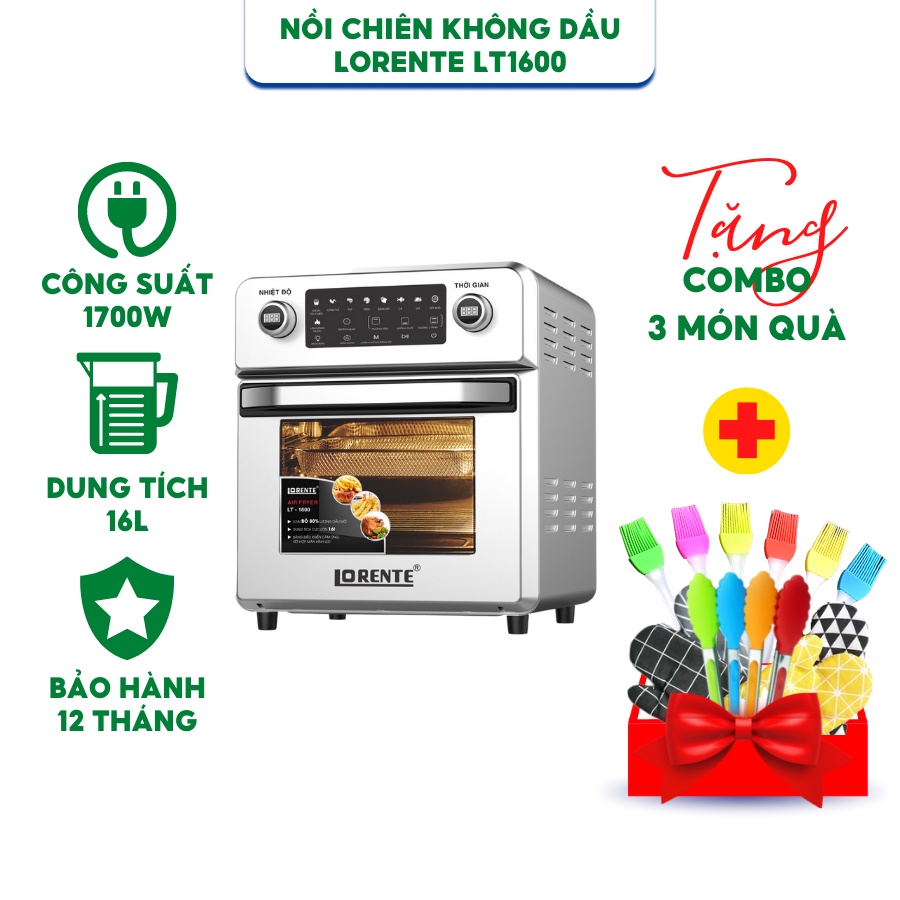 [Giảm 8%] Nồi Chiên Không Dầu Lorente Lt-1600 - Hàng Chính Hãng