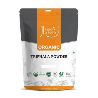 Bột Triphala thải độc ruột, detox hệ tiêu hóa Just Jaivik Triphala 100g