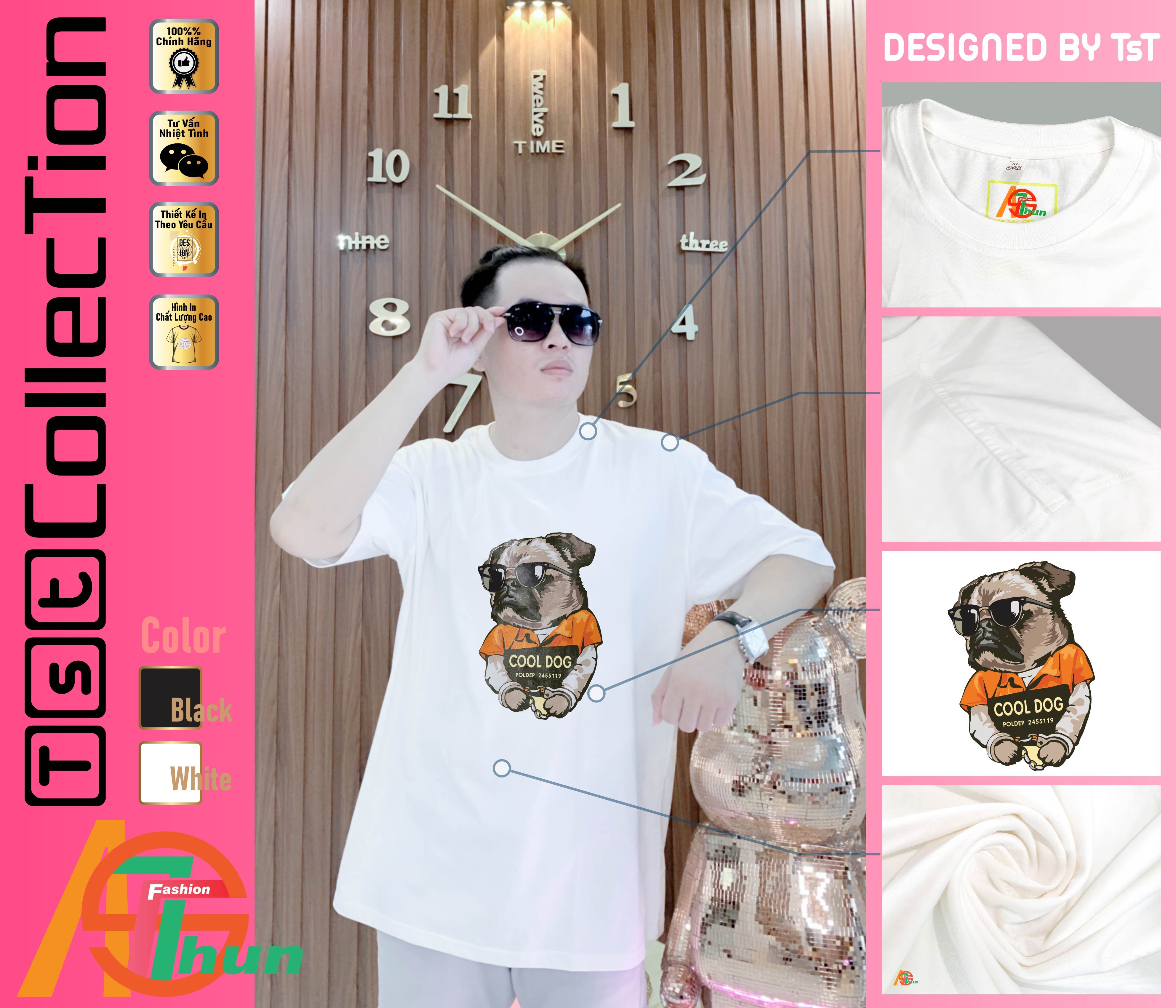 Áo thun oversize | form rộng, tay lỡ | áo thun oversize nam nữ | áo thun 2 chiều | cool dog | 100% cotton