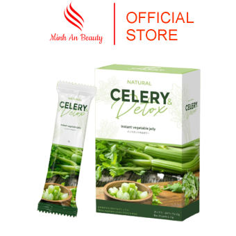 Thạch Detox Rau Xanh Celery Jelly Bibico Cần Tây Nhật Bản hộp 20 gói Giúp Giảm Cân Bổ Sung Dinh Dưỡng