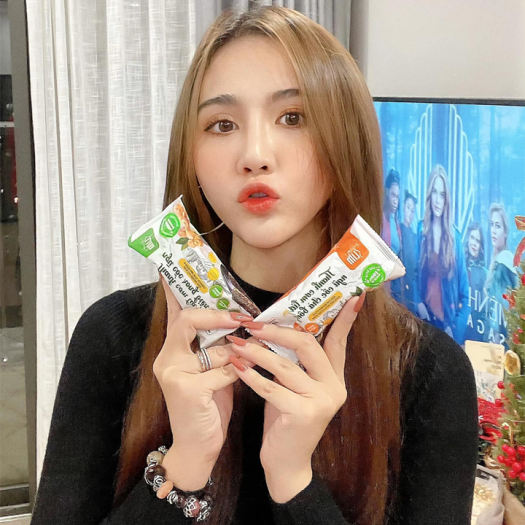 Thanh Cơm Gạo Lứt Herbslim Chà Bông Vị Thơm Ngon Hộp 10 Gói