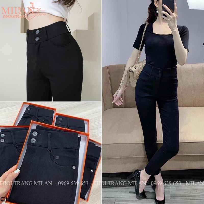 Quần legging cạp cao 2 khuy