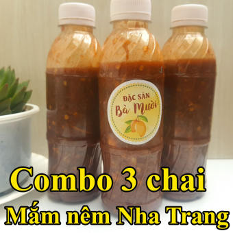 Combo 03 chai mắm cá cơm pha sẵn 400g/ chai (1.2 Kg)- Đặc Sản Bà Mười
