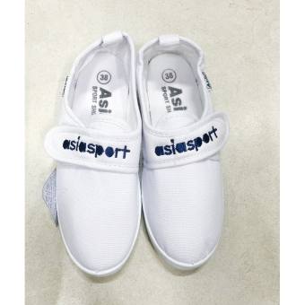 GIÀY THỂ THAO VẢI TRẮNG DÁN NỮ ASIA