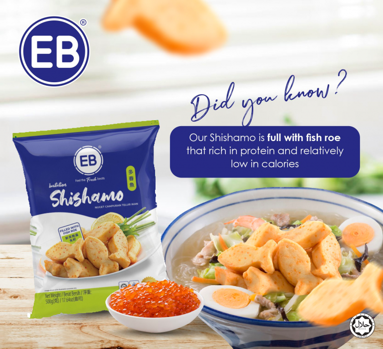 Đậu Hủ Trứng Cá Shishamo EB Malaysia 500g – Imitation Shishamo EB