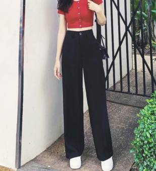 QUẦN TÂY NỮ, QUẦN TÂY ỐNG SUÔNG KHÓA KÉO TRƯỚC - LƯNG CAO TÔN DÁNG