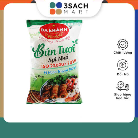 Bún Tươi Ba Khánh - Túi 500Gr