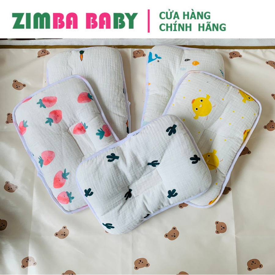 Gối xô xuất Nhật Lee Lee Kids cho bé sơ sinh chống bẹp đầu cho bé, chất liệu mềm mịn, thoáng mát