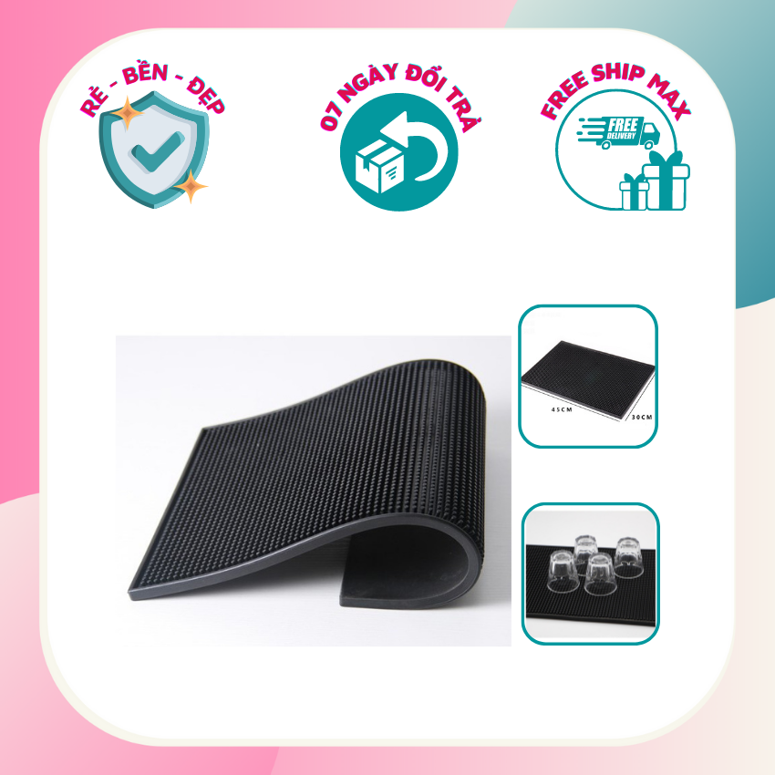 Thảm su pha chế quầy bar thảm lót quầy bar pha chế 30 x 45 bằng cao su cao cấp chuyên dụng phân phối bởi viet shop da nang