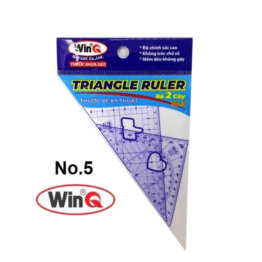 Bộ 2 thước Eke vẽ kỹ thuật WinQ No.6 - No.5