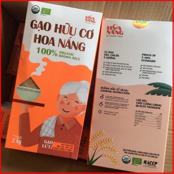 Gạo Lứt Hữu Cơ Hoa Nắng [ Hộp 2Kg ]