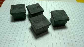 Bộ 8 Nút bịt nhựa trong sắt hộp vuông 30mmx30mm; Nắp chụp nhựa; nút chụp nhựa; đầu chụp nhựa; nút bịt nhựa; đầu bịt nhựa ống hộp vuông 30mm