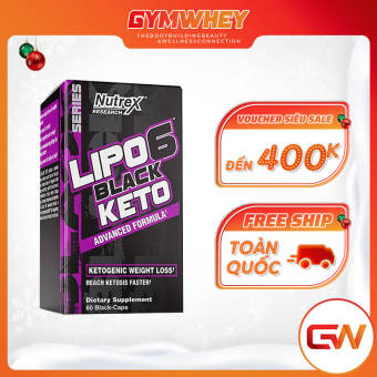 Nutrex Lipo6 Black Keto Đốt Mỡ Giảm Cân Hiệu Quả (60 Viên)