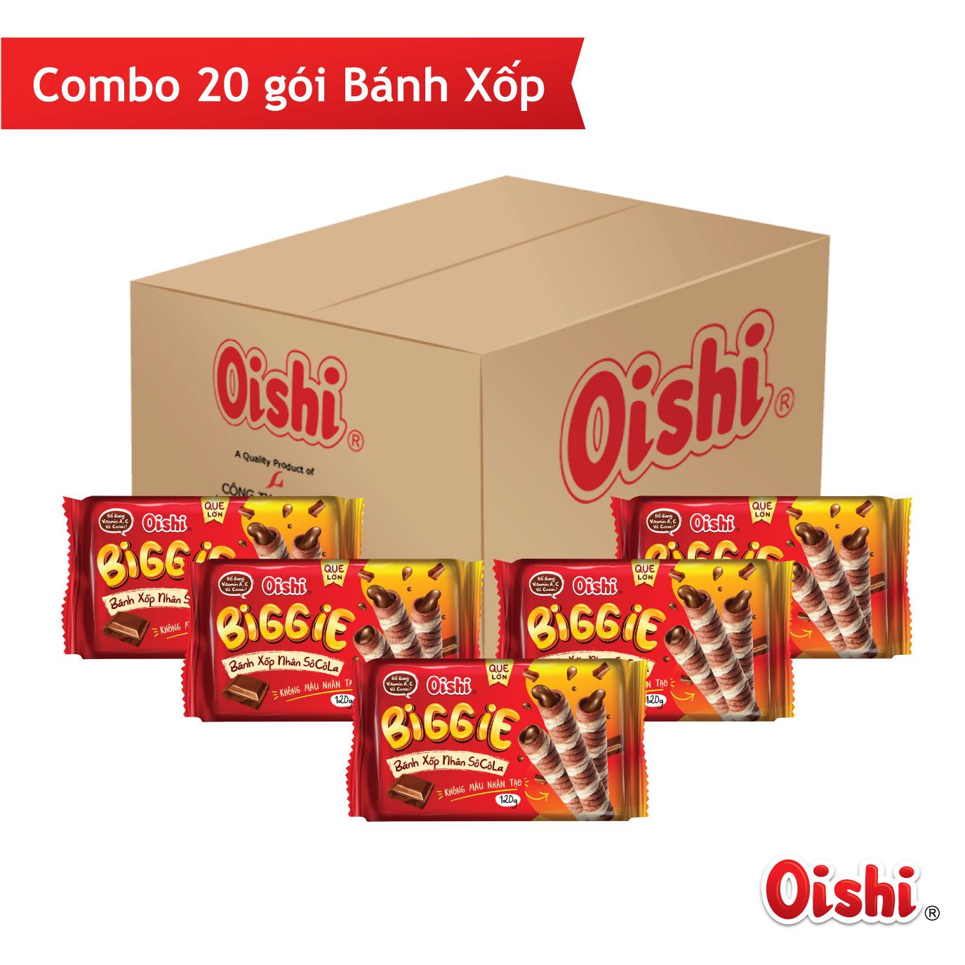 Combo 20 gói bánh xốp vị chocolate -