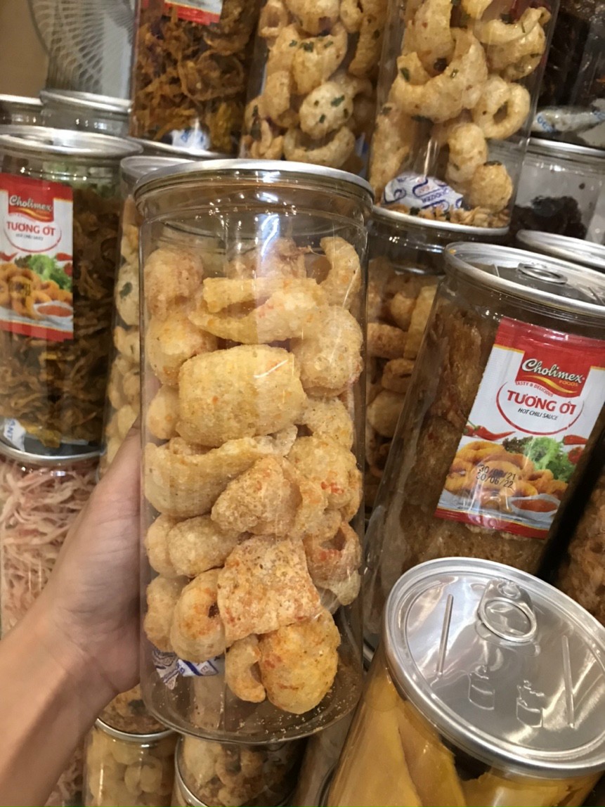 Da heo cháy tỏi ớt -giòn ngon - quy cách đóng gói lon pet 150 gr