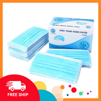 KHẨU TRANG Y TẾ 4 LỚP KHÁNG KHUẨN CHÓNG BỤI, CHÓNG DỊCH CỰC KỲ TỐT – giá 1 cái