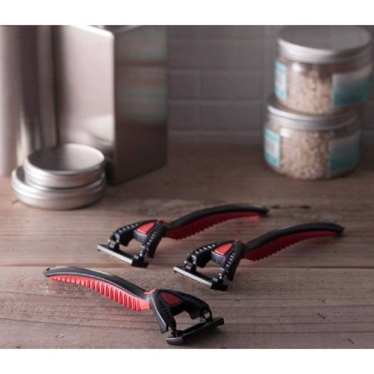 Set 3 dao cạo râu 5 lưỡi kép Ignis KAI của Nhật Bản Cán đỏ