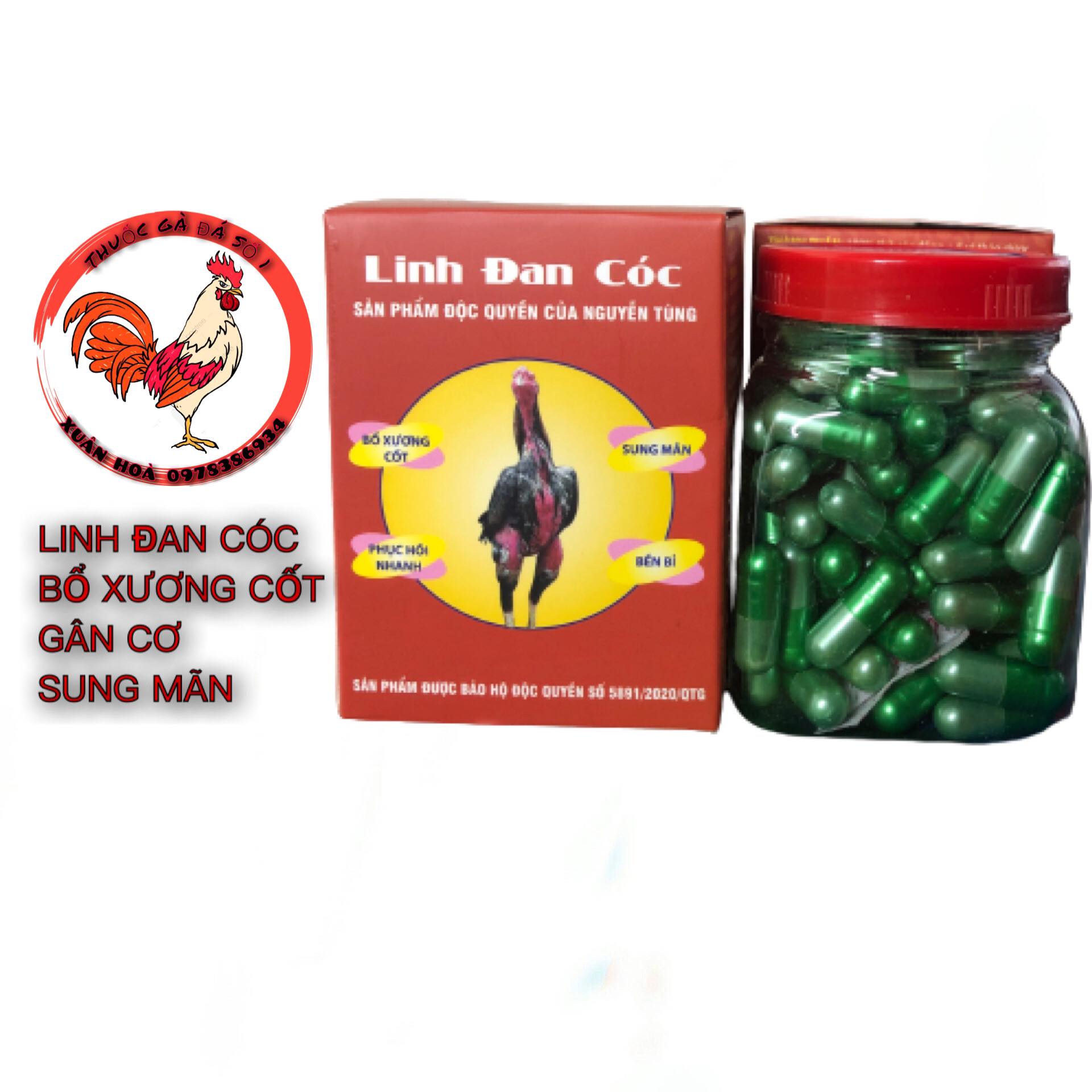 Linh Đan Cóc cho Gà Sung Căng Đỏ Khỏe tăng thể lực tăng bo